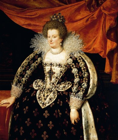 Pełnowymiarowy portret Marii de Medici (Florencja autorstwa Frans II Pourbus