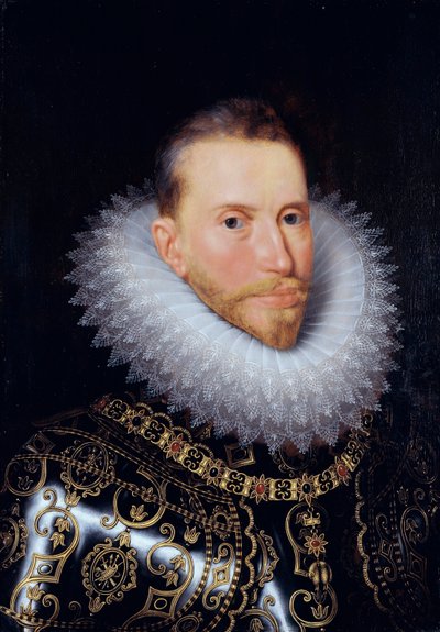 ""Portret Alberta Austrii (1559-1621)"" (Portret Alberta VII, arcyksięcia Austrii (1559-1621)) Obraz Fransa Pourbusa młodszego (1569-1622) - Olej na desce - Dim 60x42 cm Groeningemuseum, Brugia autorstwa Frans II Pourbus