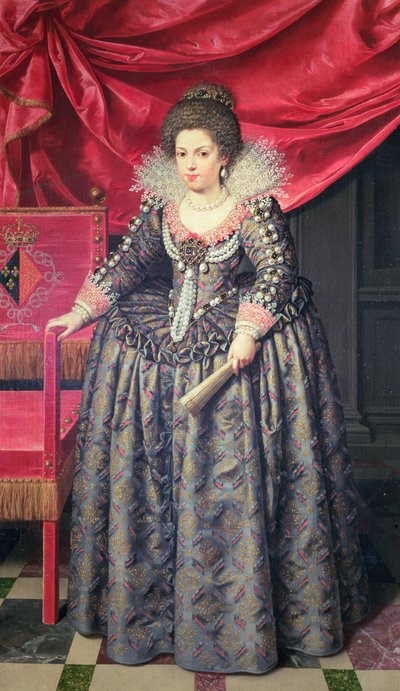 Portret Elżbiety Francuskiej (1602-44), córki Henryka IV i Marii Medycejskiej, 1611 autorstwa Frans II Pourbus