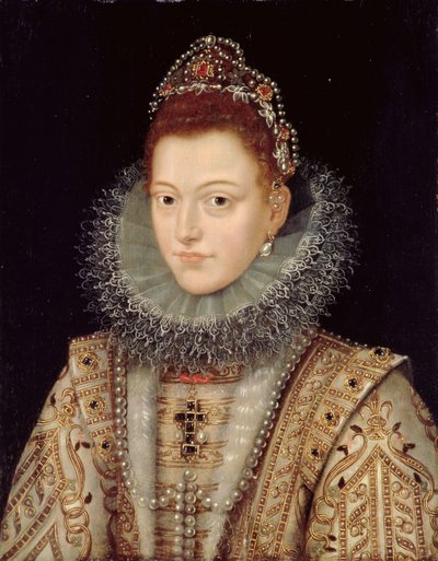 Portret Izabeli Klary Eugenii (1566-1633) ok. 1599 autorstwa Frans II Pourbus