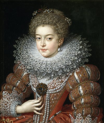 Portret królowej Elżbiety Francuskiej (1602-1644), królowej małżonki Hiszpanii autorstwa Frans II Pourbus
