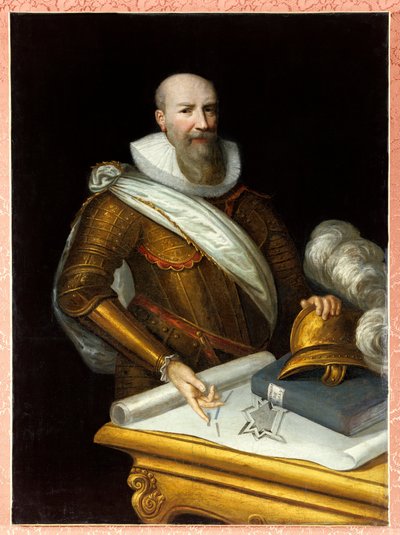 Portret pierwszego księcia Sully jako nadzorcy fortyfikacji. Maksymilian z Bethune, książę Sully autorstwa Frans II Pourbus