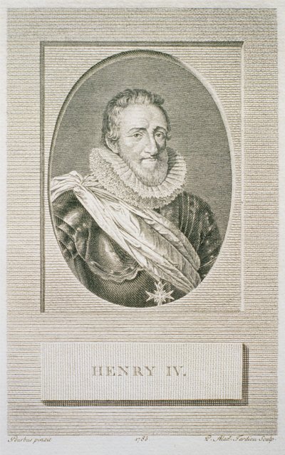 Henri IV (1553-1610), rytowany przez Pierre Alexandre Tardieu (1756-1844), 1783 autorstwa Frans II after Pourbus