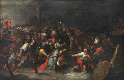 Chrystus ciągnięty przez potok Cedron po jego aresztowaniu autorstwa Frans II the Younger Francken