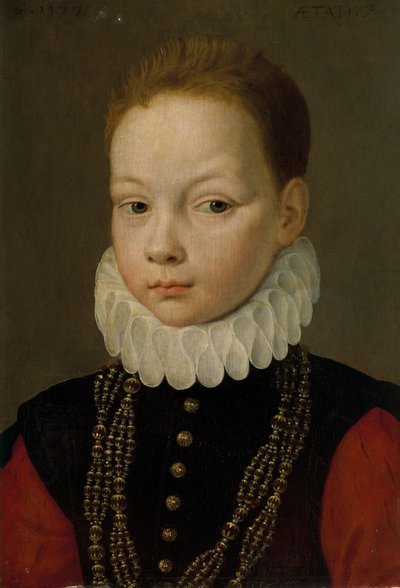 Portret dziewięcioletniego chłopca autorstwa Frans I Pourbus