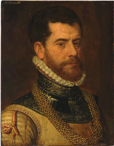 Portret dżentelmena, z monogramem Don Gaspar de Haro y Guzman autorstwa Frans I Pourbus