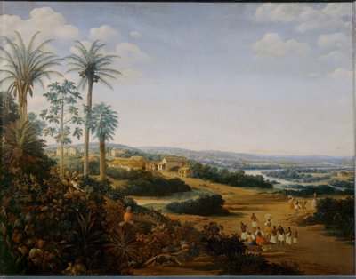 Dom "labradora" w Brazylii, dawniej znany jako wioska Serinhaem ... autorstwa Frans Jansz Post