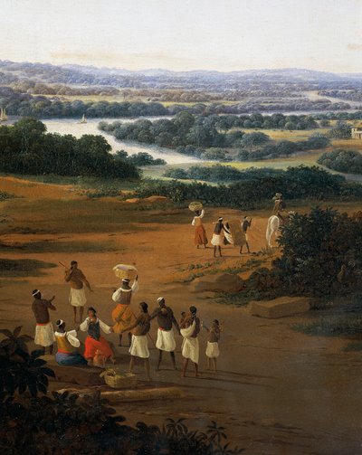 Wioska Serinhaem w Brazylii lub Dom plantatora trzciny cukrowej w Brazylii (olej na płótnie) autorstwa Frans Post