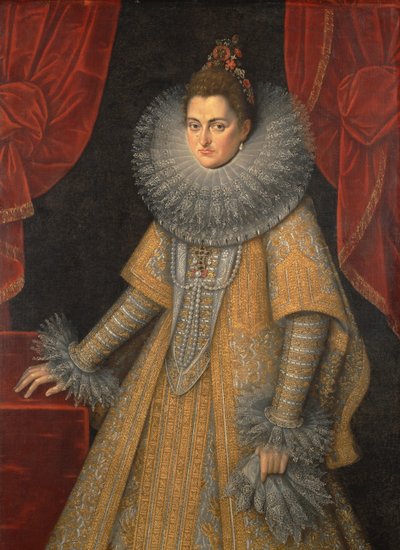 Portret Infantki Izabeli Clary Eugenia Hiszpanii 1566-1633, c. 1598 autorstwa Frans Pourbus the Younger