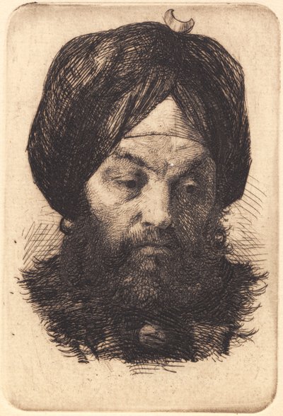 Mężczyzna w turbanie autorstwa Frans Schwartz