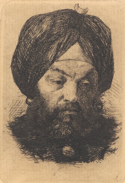 Mężczyzna w turbanie autorstwa Frans Schwartz