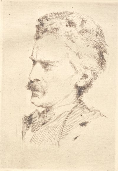 Portret ksylografa F. Hendriksena autorstwa Frans Schwartz