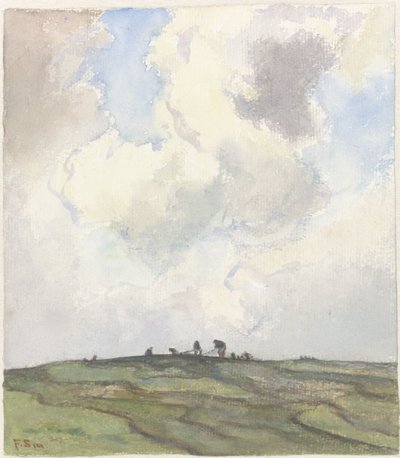 Zgubienie sieci na trawniku za wydmami autorstwa Frans Alexander Evert Lodewijk Smissaert