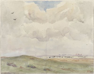 Krajobraz wydm ze stadem autorstwa Frans Alexander Evert Lodewijk Smissaert