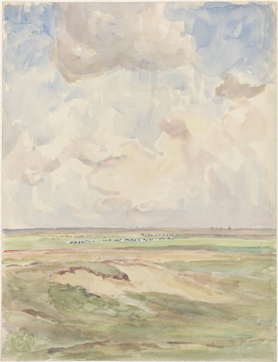 Krajobraz ze stadami na trawiastym polu autorstwa Frans Alexander Evert Lodewijk Smissaert