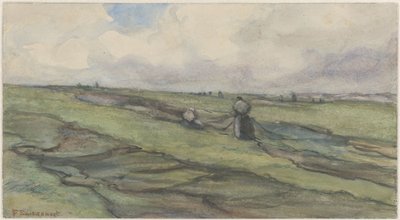 Rybaczki naprawiające sieci rybackie autorstwa Frans Alexander Evert Lodewijk Smissaert