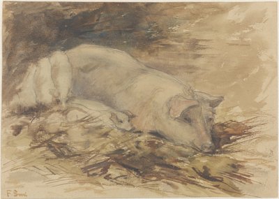 Siać z prosiętami autorstwa Frans Alexander Evert Lodewijk Smissaert