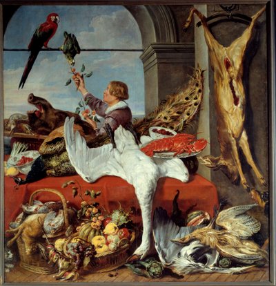 Wnętrza biur Martwa natura z dziczyzny, warzyw. obraz Franza Snydersa (1579-1657) XVII w. Niedz. 2,26x2,36 m Caen, Musee des Beaux Arts autorstwa Frans Snyders or Snijders