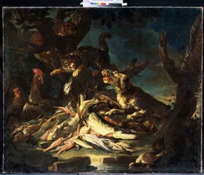 Ryby (Ryby). Obraz Fransa Snydersa (1579-1657). olej na płótnie autorstwa Frans Snyders or Snijders