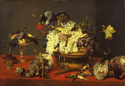 Martwa natura z szarą papugą, ok. 1630 autorstwa Frans and workshop Snyders
