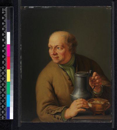 Mężczyzna z kuflem, 1739 autorstwa Frans van Mieris