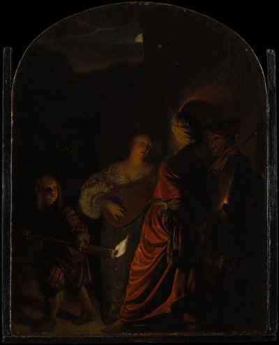 Serenada, ok. godz. 1678-80. autorstwa Frans van Mieris