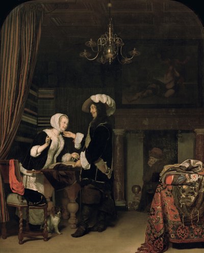 Kawaler w Sklepie, 1660 autorstwa Frans van Mieris the Elder