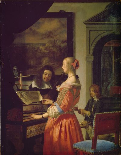 Kobieta przy klawesynie autorstwa Frans van Mieris the Elder