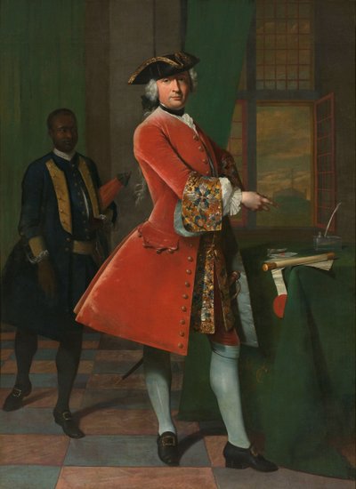 Portret Jana Prangera i zniewolonego sługi autorstwa Frans van der Mijn