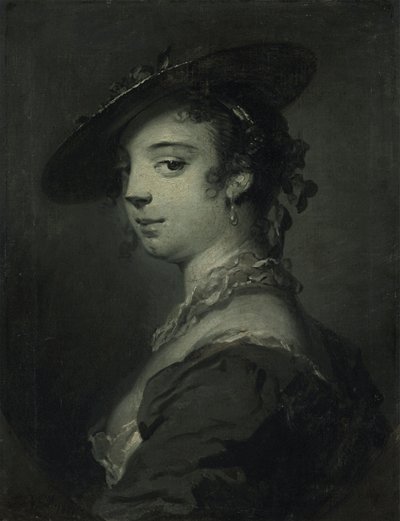 Portret młodej damy w popiersiu (olej na płótnie) autorstwa Frans van der Mijn