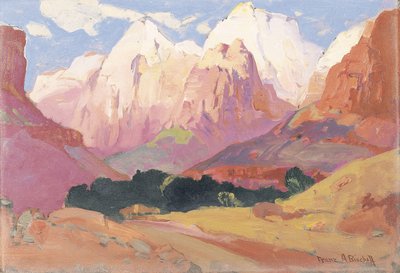 Grand Tetons (olej na pokładzie) autorstwa Franz A. Bischoff