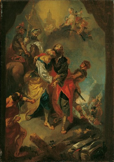 Pożegnanie apostołów Piotra i Pawła przed ich męczeńską śmiercią autorstwa Franz Anton Maulbertsch