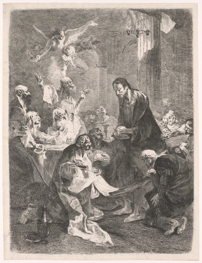 Komunia święta Chrystusa i apostołów autorstwa Franz Anton Maulbertsch