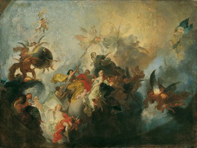 Opatrzność Boża i Cnoty autorstwa Franz Anton Maulbertsch
