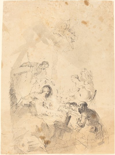 Adoracja pasterzy autorstwa Franz Anton Maulbertsch