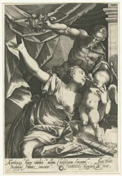 Zakochana Wenus spotkała Pan Eros w Anteros autorstwa Franz Aspruck