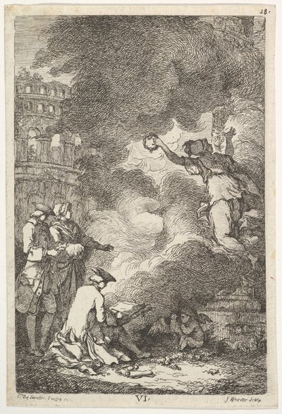 Wizyta w Rzymie w latach 1764, 1764. autorstwa Franz Edmund Weirotter