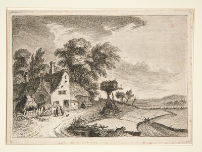 Krajobraz z Farmą autorstwa Franz Edmund Weirotter