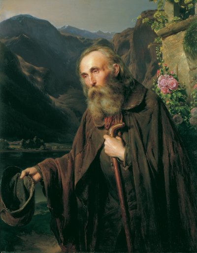Stary żebrak autorstwa Franz Eybl