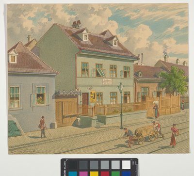 19. dzielnica, Gymnasiumstraße 87 - dom i miejsce śmierci Josefa Lannera autorstwa Franz Gerasch