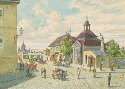 Linia Matzleinsdorfer w Wiedniu (róg Margarethengurtel i Matzleinsdorfer Platz) autorstwa Franz Gerasch