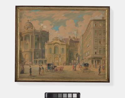 Stary Burgtheater, Wiedeń, lata 50. XIX wieku autorstwa Franz Gerasch
