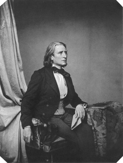 Franciszek Liszt, węgierski kompozytor i pianista, ok. 1860 autorstwa Franz Hanfstaengl