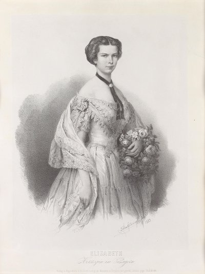 Portret cesarzowej Elżbiety Austrii, 1853. autorstwa Franz Hanfstaengl