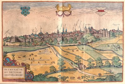 Bethune w Pas de Calais we Francji (grawerowanie autorstwa Franz Hogenberg