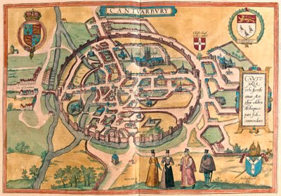 Canterbury, Anglia (grawerowanie autorstwa Franz Hogenberg