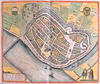 Deventer, Holandia (grawerowanie autorstwa Franz Hogenberg