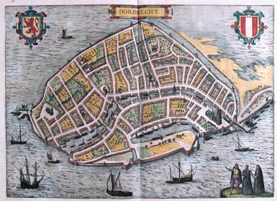 Dordrecht, Holandia (Grawerowanie autorstwa Franz Hogenberg