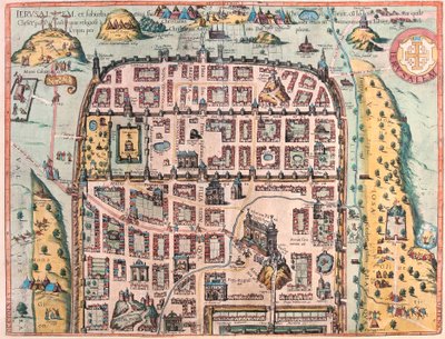 Jerozolima (pozostałość 1), Izrael (rycina) autorstwa Franz Hogenberg