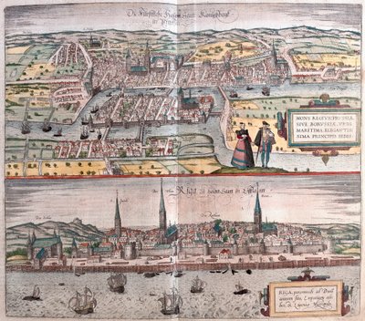 Kaliningrad, Rosja - Ryga, Łotwa (grafika autorstwa Franz Hogenberg